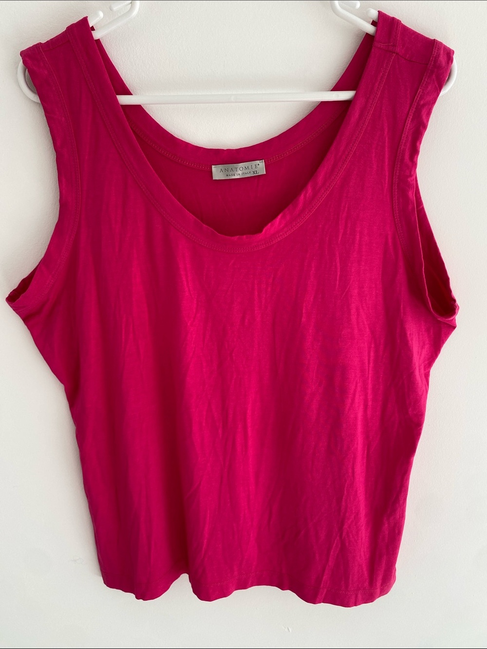 Anatomie Relaxed Made in Italy Tank T-Shirt Pink Size XL